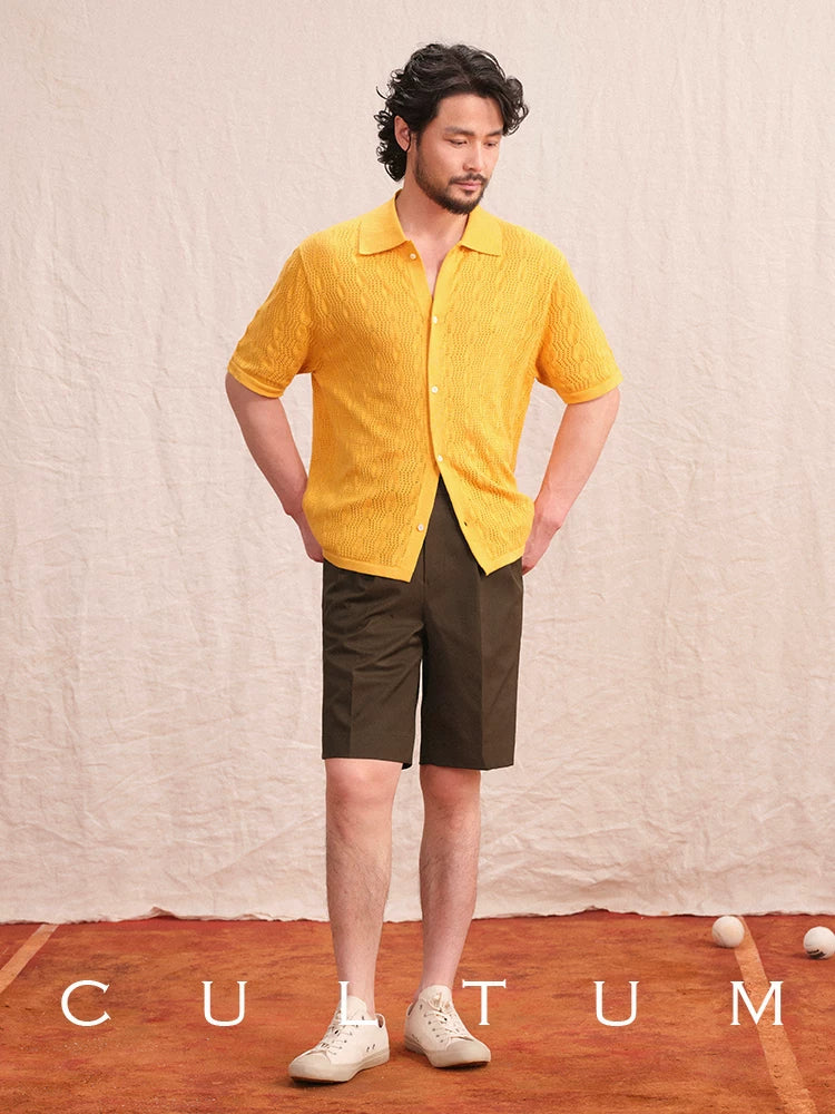 CULTUM Vintage High Waist Double-pleated Shorts