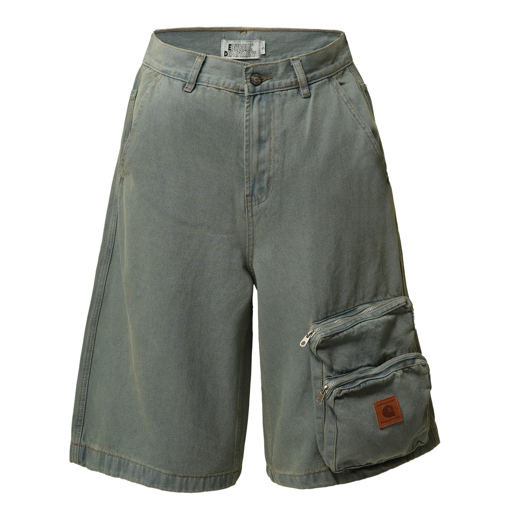 BLACKLISTS Old Denim Seven-point Tooling Shorts