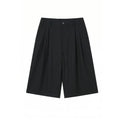 BUTTBILL Vintage Simple Double-pleated Cropped Pants