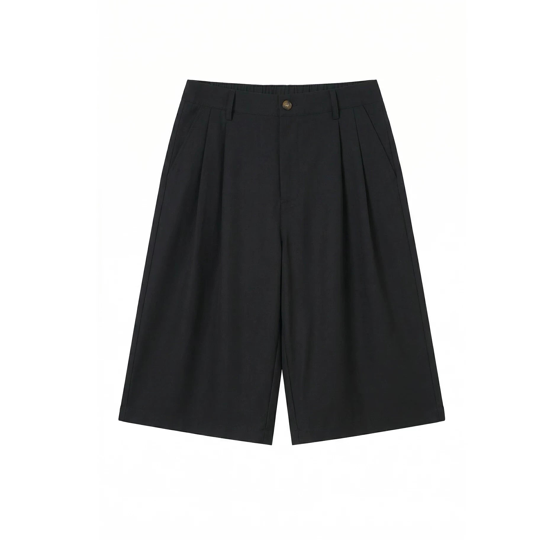 BUTTBILL Vintage Simple Double-pleated Cropped Pants
