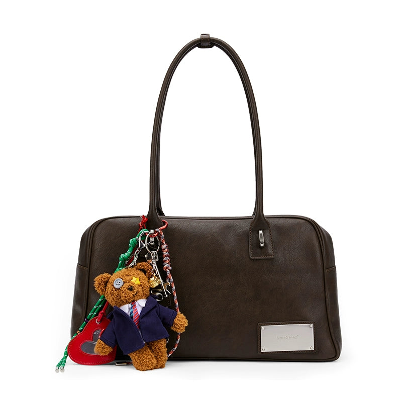 SmoSmos Cowhide Shoulder Laptop Commuter Tote Bag