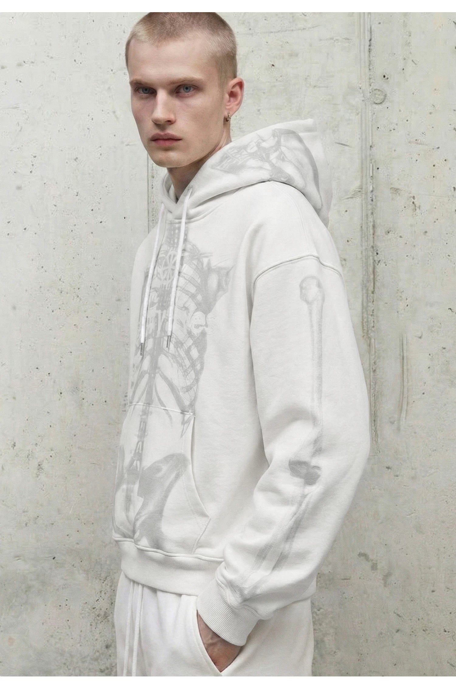 Empty Eyes Vintage Light Variable Loose Hooded Sweater