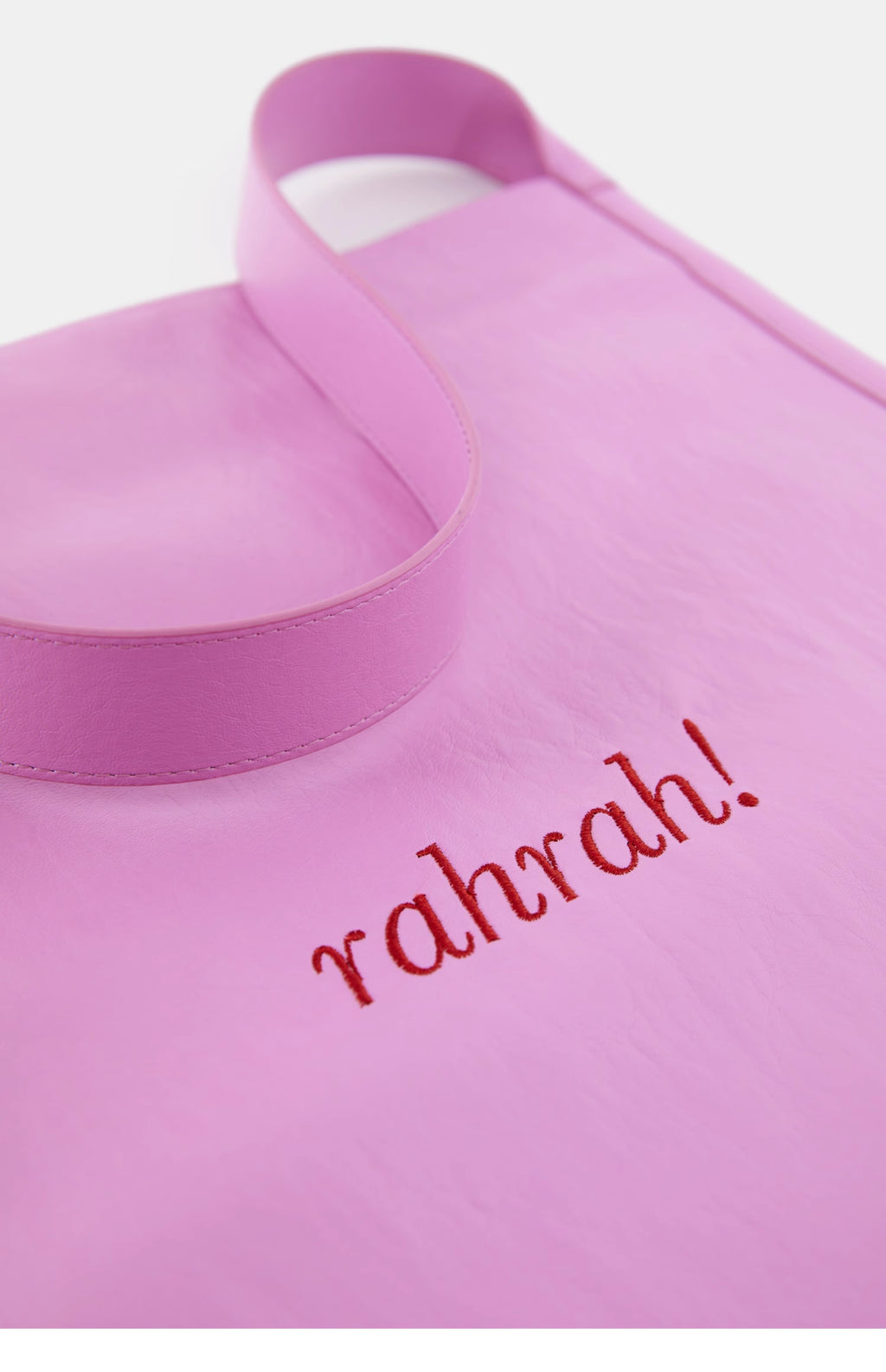 DirtySix "rahrah!" contrasting embroidery thread leather tote bag