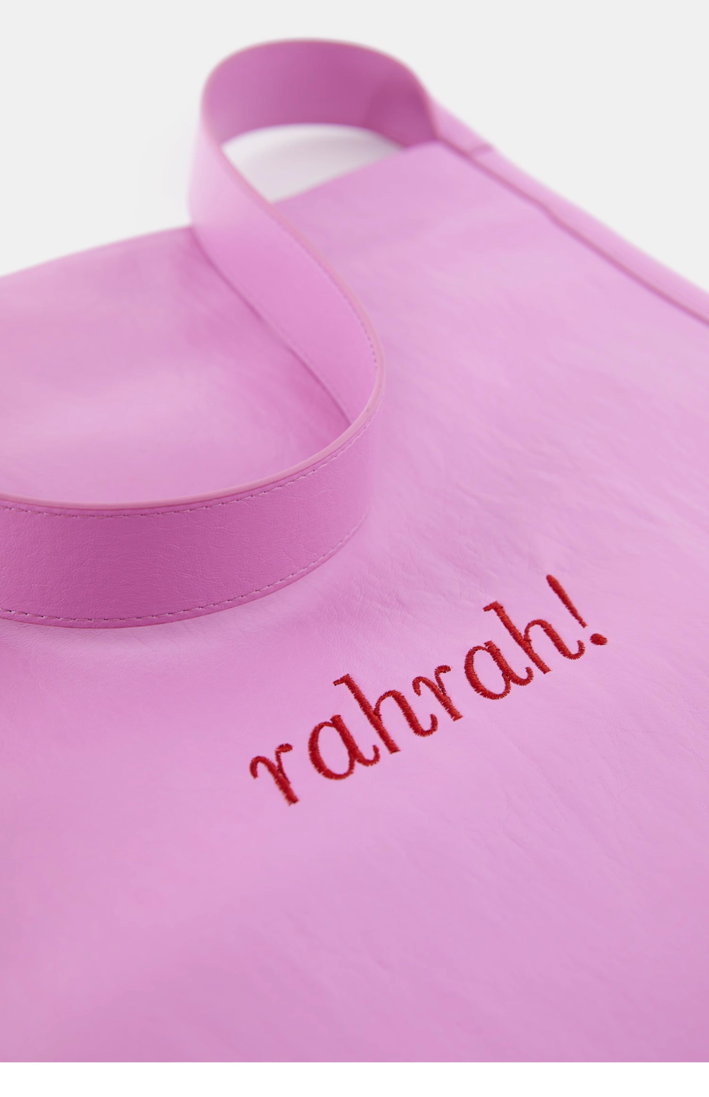 DirtySix "rahrah!" contrasting embroidery thread leather tote bag