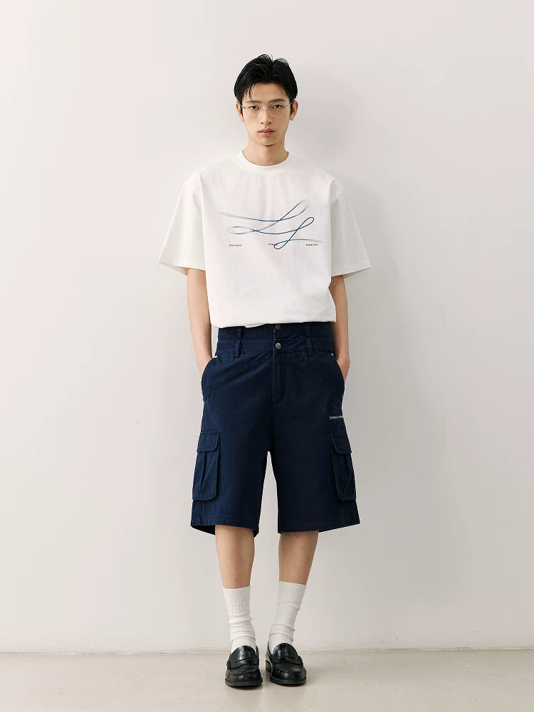 LR Cool Motion Line Pattern Loose Tee