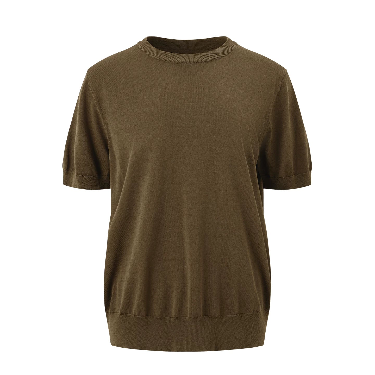Borrowed Project Ice Silk Knitted Casual Loose Tee