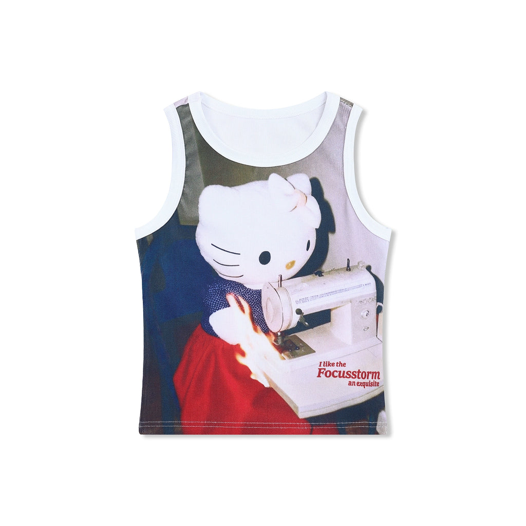 MICHINNYON Dopamine Print Sling Sleeveless Vest