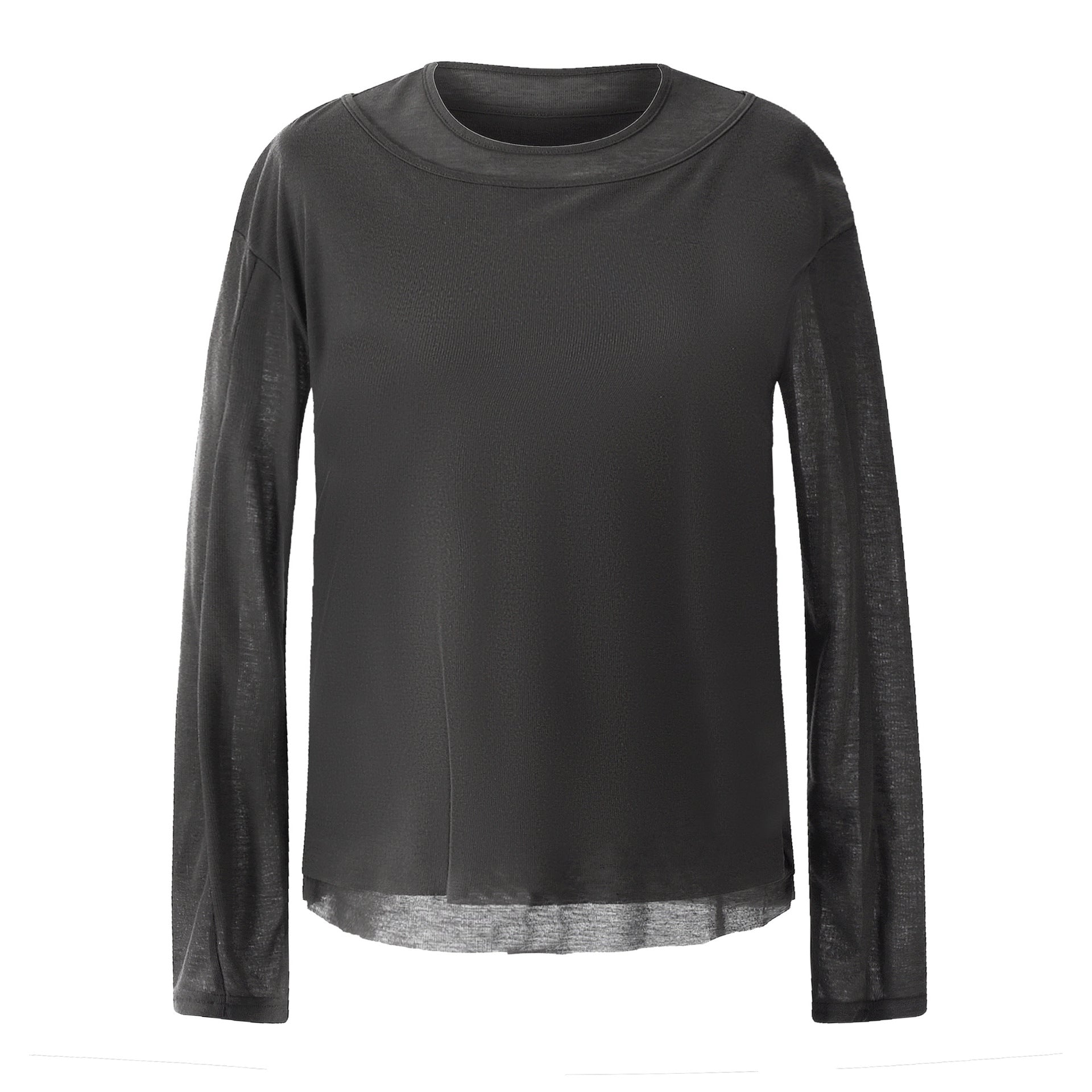 11KN Breathable Simple Anti-wrinkle Skin-friendly Slim Long Sleeves