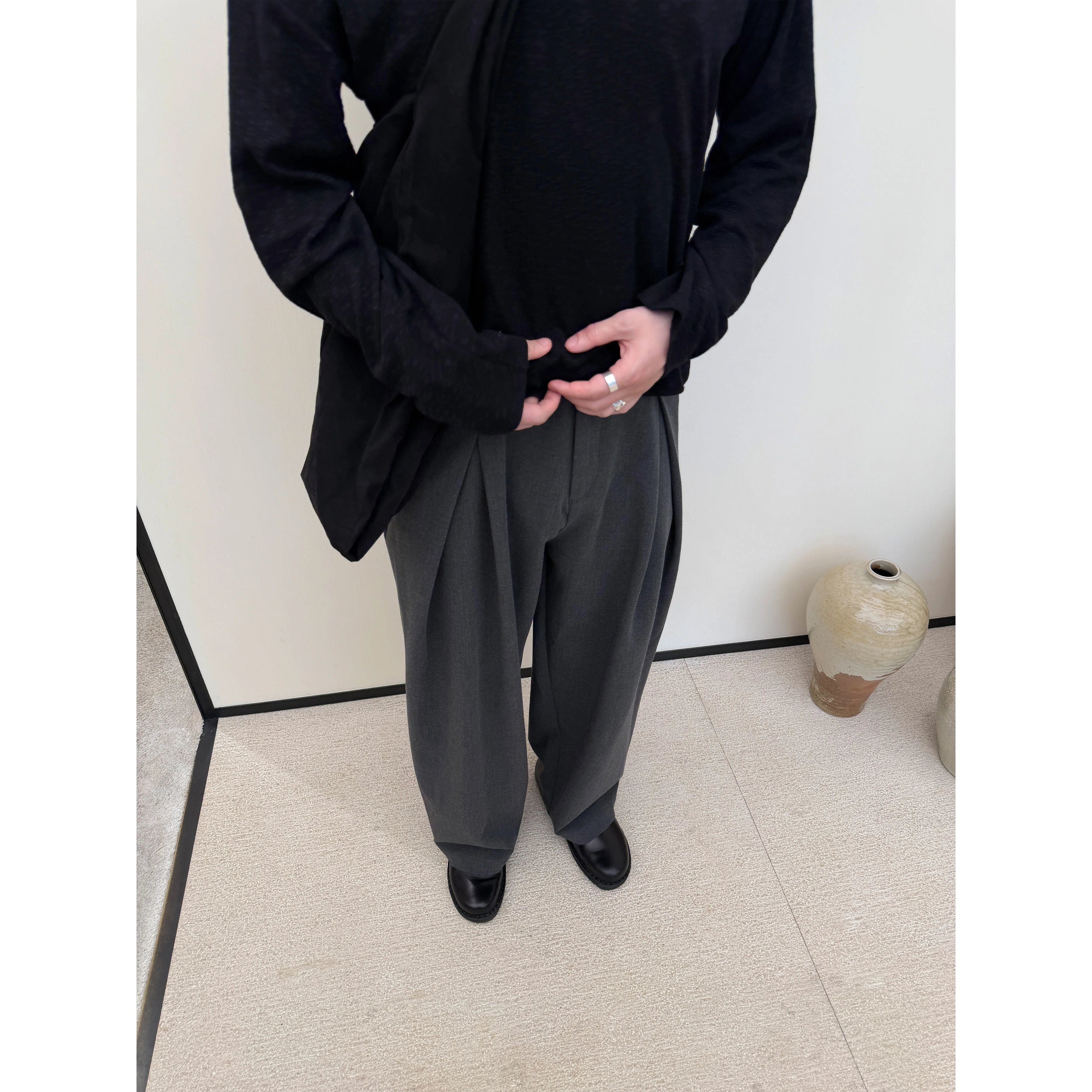 Anniehall Loose Drape Casual Trousers