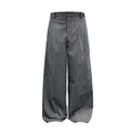 JCAESAR Bubble Plaid Straight Trousers