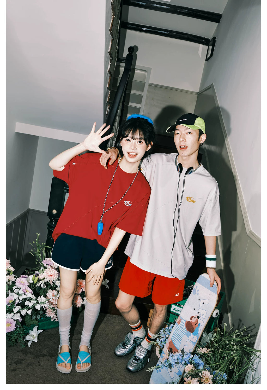 Lemanism Retro Bright Line Loose Tee