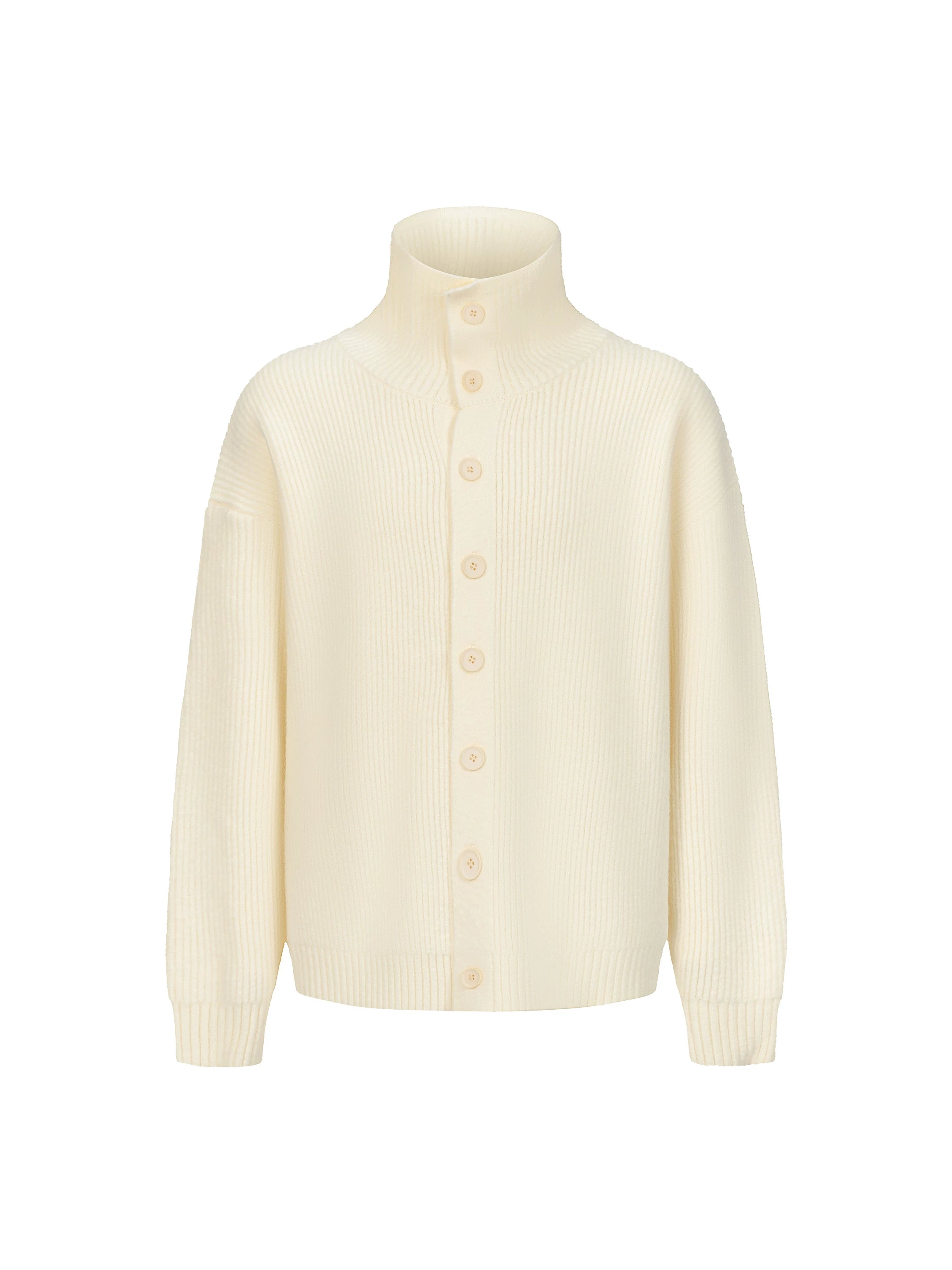 TERRAINCOGNITA Turtleneck Button-down Casual Loose-fitting Sweater