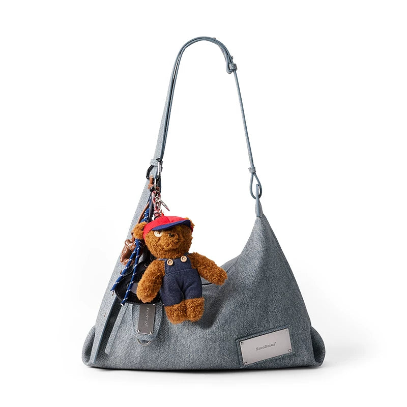 SmoSmos Niche Denim Shoulder Crossbody Armpit Bag