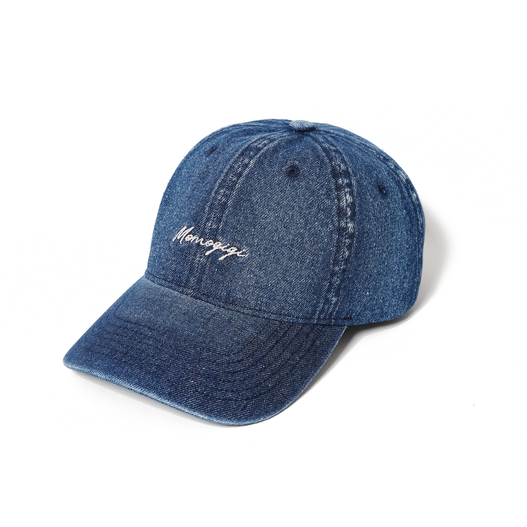 Momogigi Vintage Denim Embroidered Baseball Cap