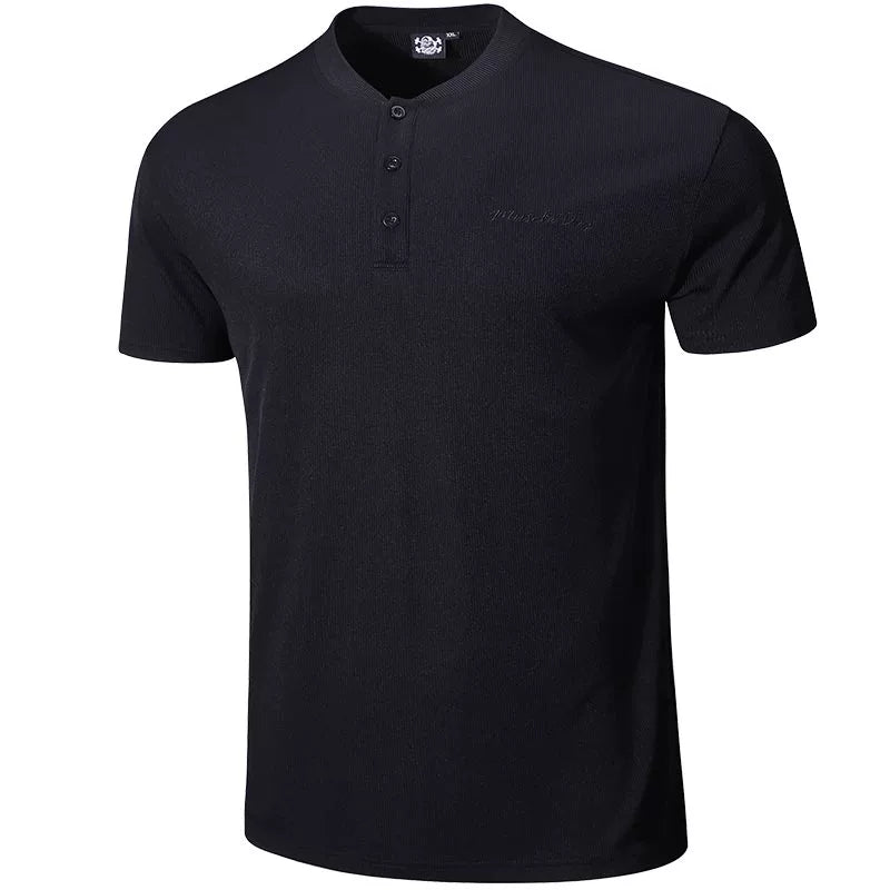 Muscle Dog Polo Collar Athleisure Breathable Tee