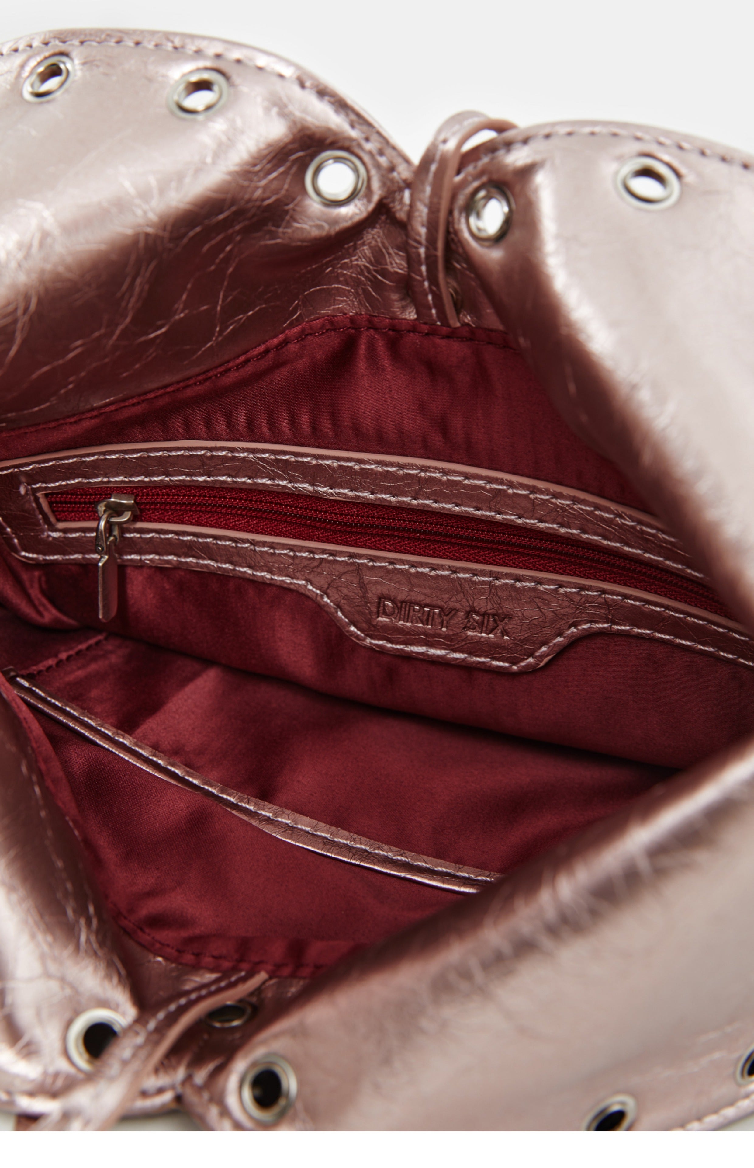 DirtySix Cow Split Leather trotro triangle vaporwave punk bag