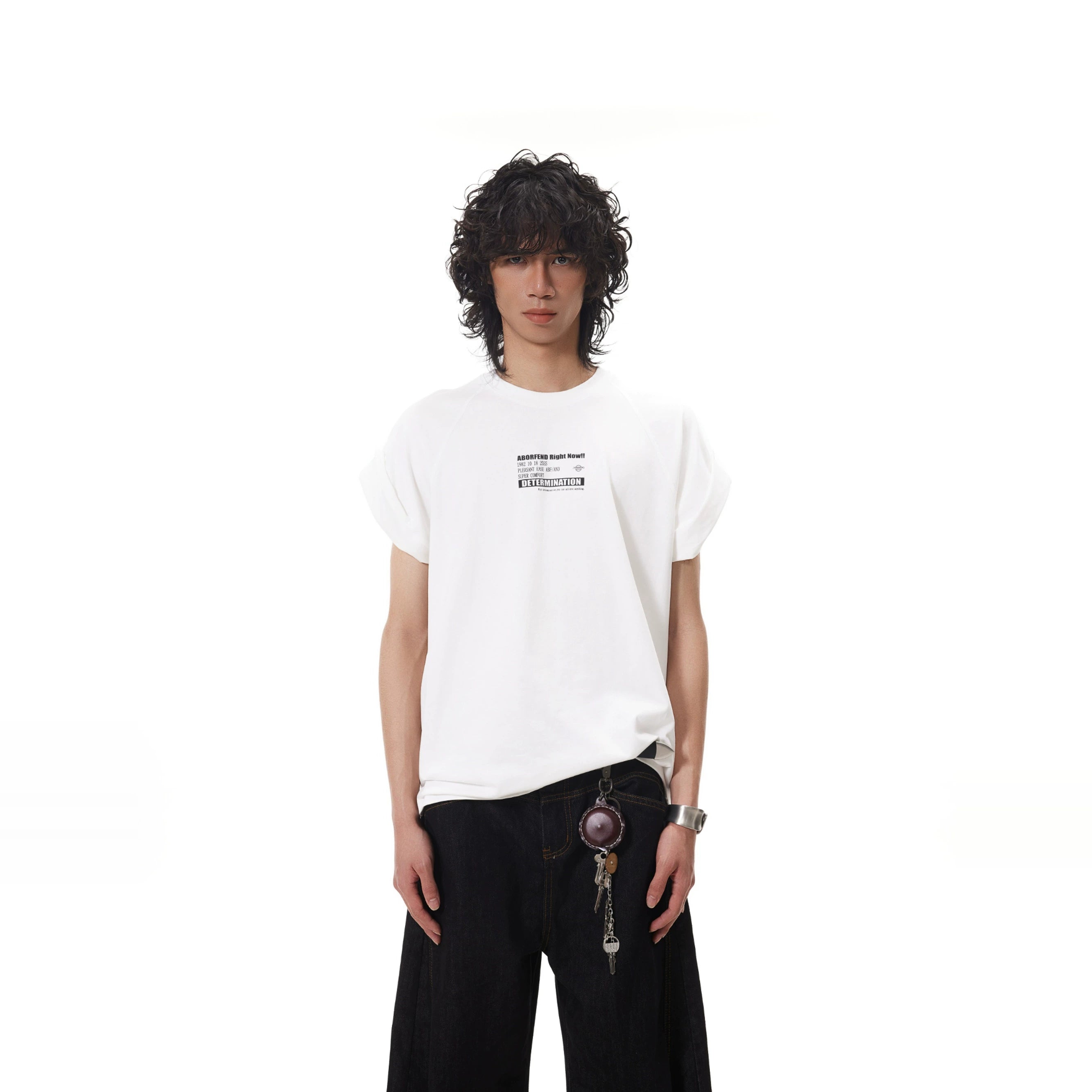 BTSG folding cuff vest Tee