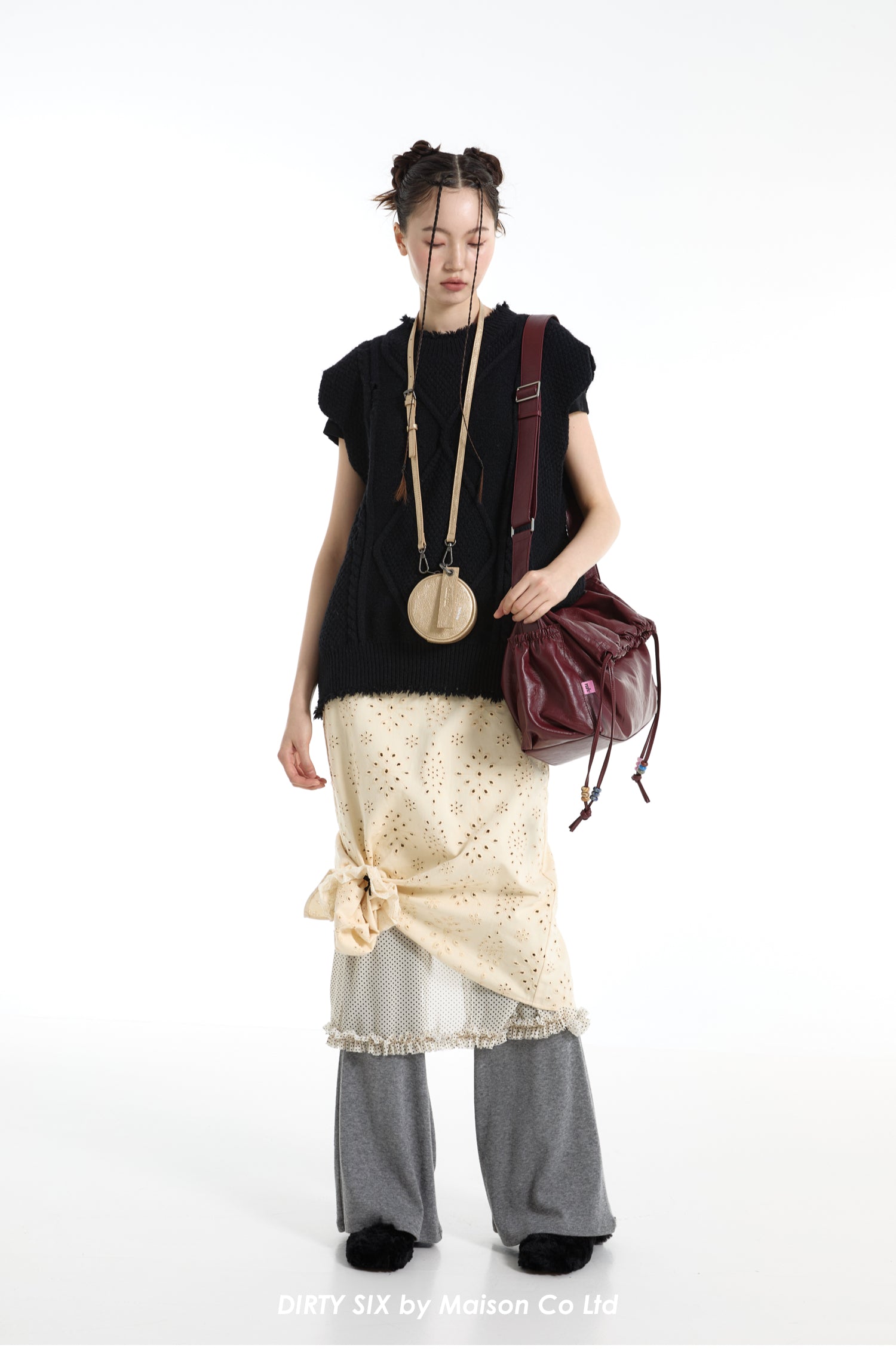 DirtySix Mani stacked bag contrasting natural stone Bag