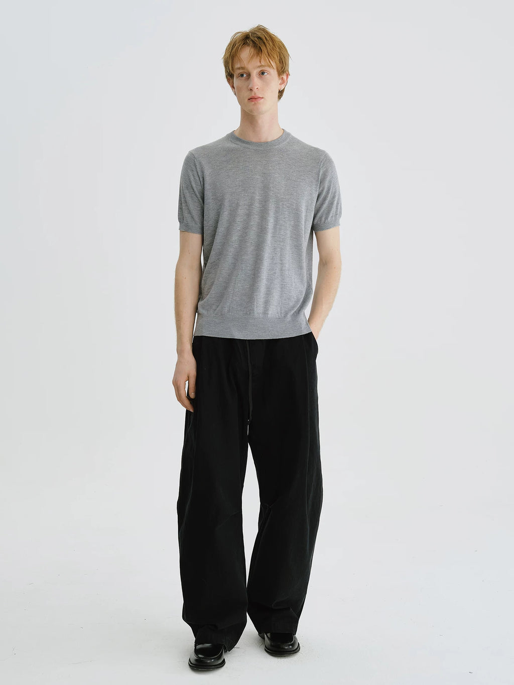 LIVINGTOWN Japanese Simple Casual Knitted Tee