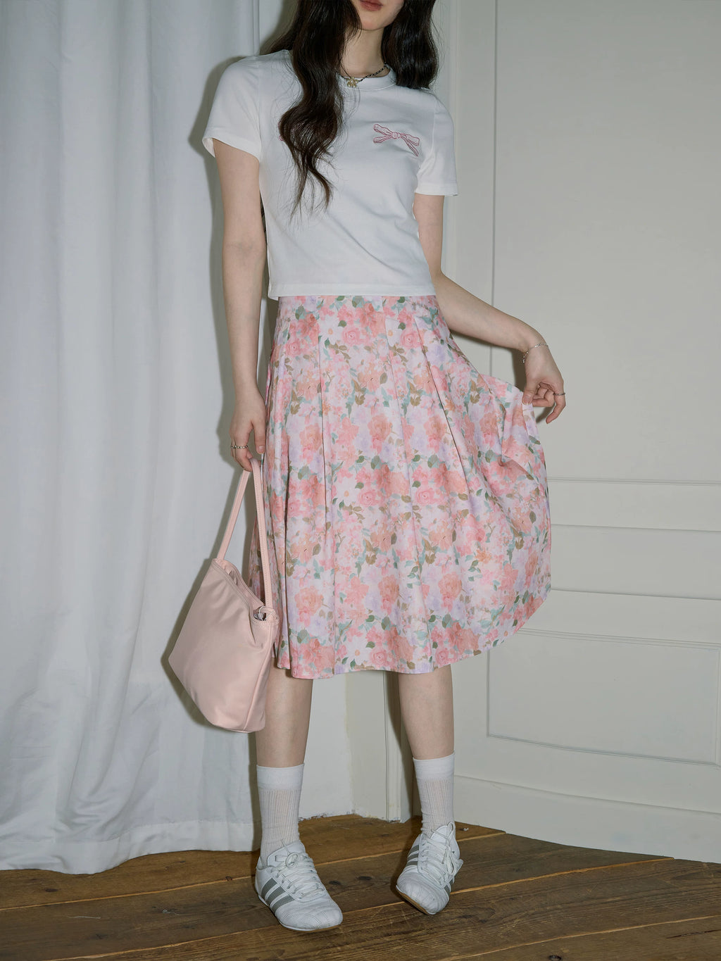XUJING High Waist and Thin Temperament Floral Skirt