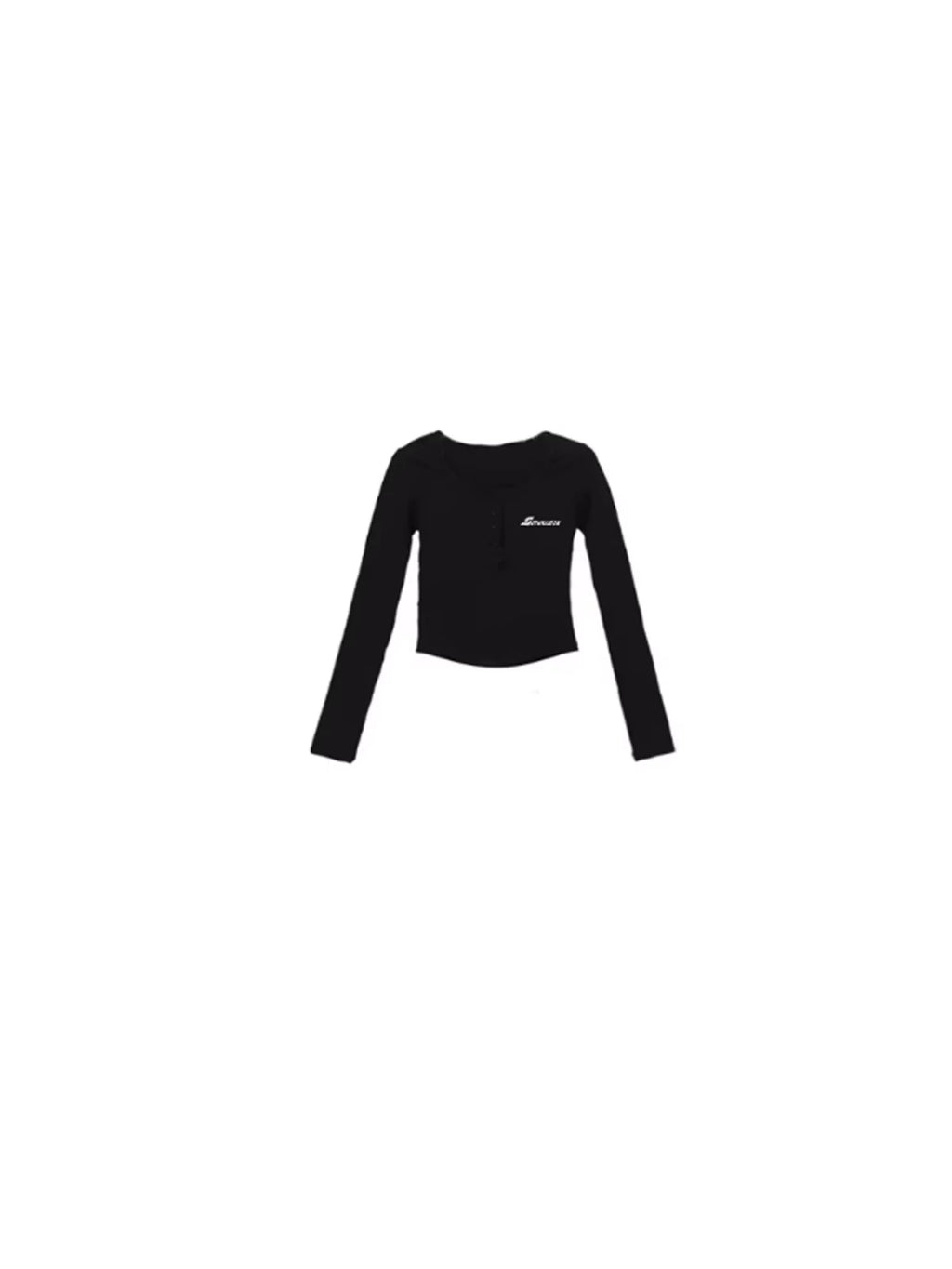 SAMUSAN Semi-open Neck Slim-fitting Versatile Long Sleeves