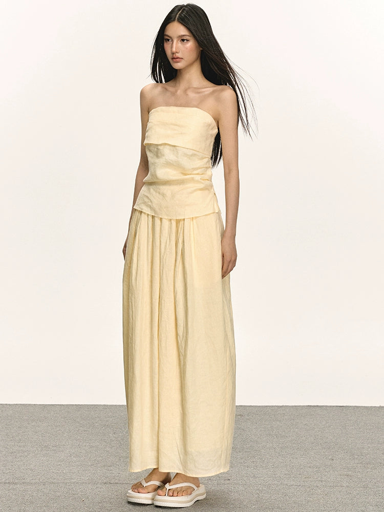 Anna Aneae Waist Tube Top Two-piece Set