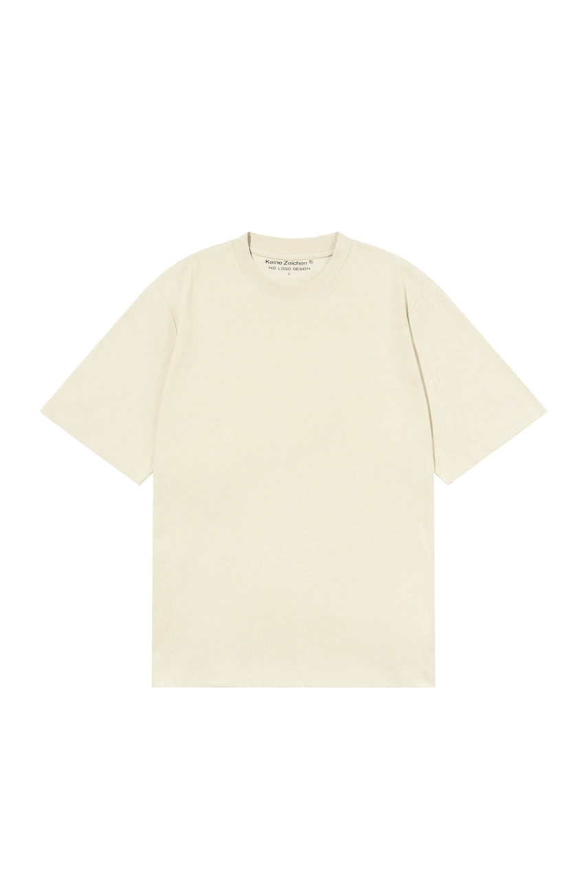 NO LOGO Small Neckline Short and Wide Casual Tee