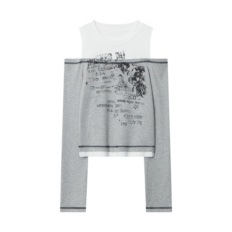 Nariele Babes Plaid Suspender Long Sleeve Top