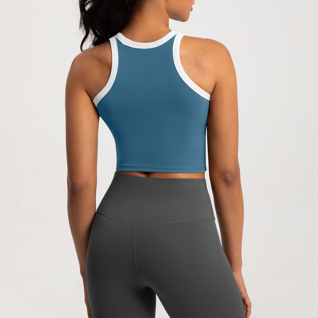 Athena Lulu Color Matching Nude Beauty Back Tight Sports Vest