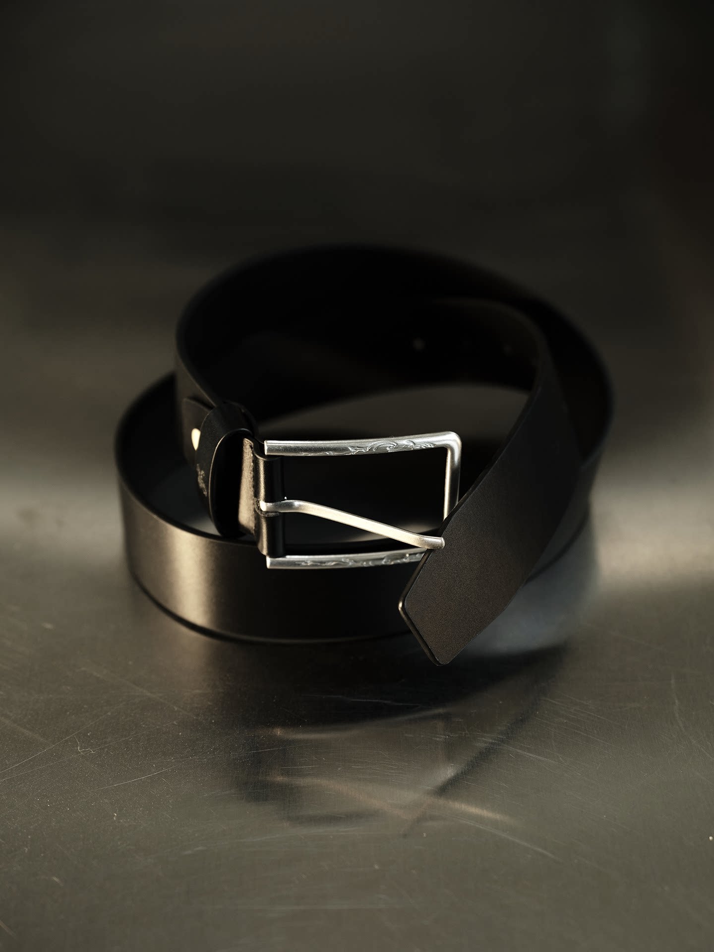 JCAESAR Carved Wide-body Cowhide Belt