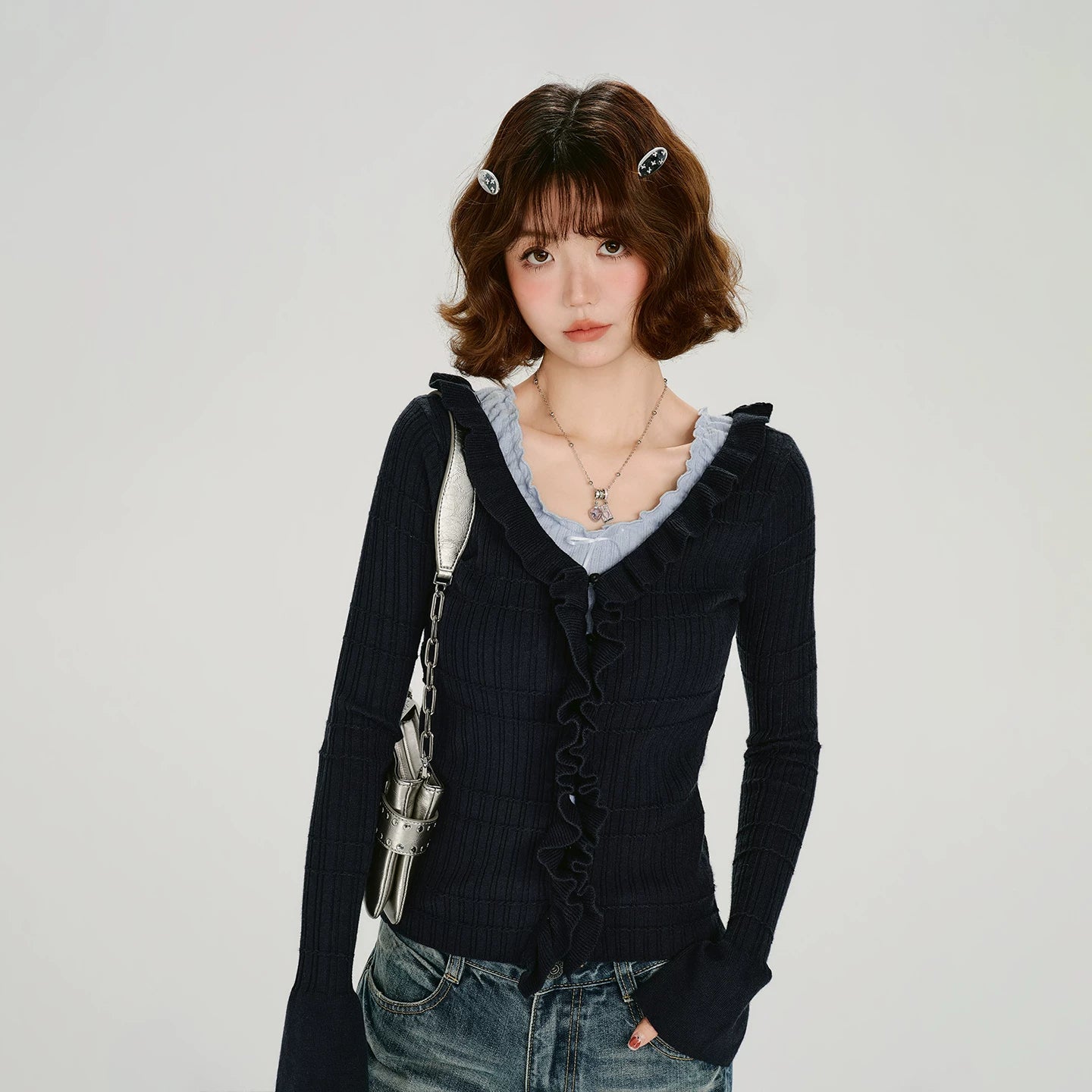 Girlyhalo Casual Versatile Knitted Cardigan