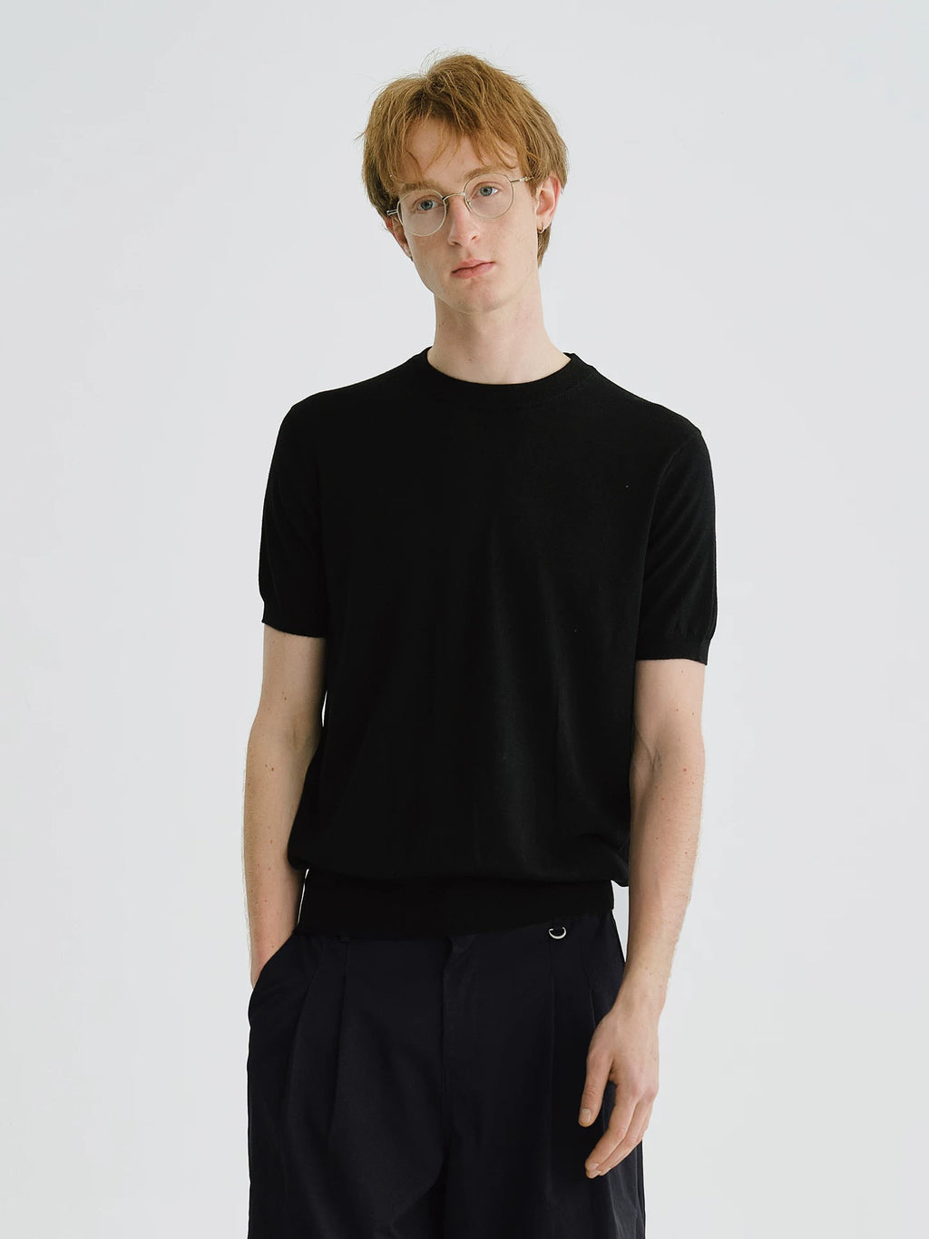 LIVINGTOWN Japanese Simple Casual Knitted Tee