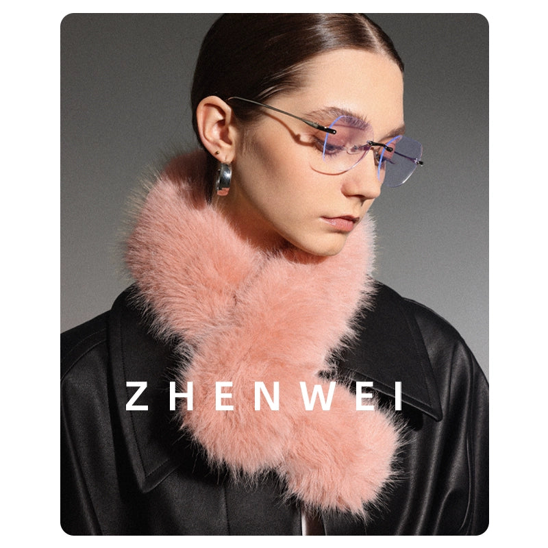 ZHENWEI Thickened Furry Scarf