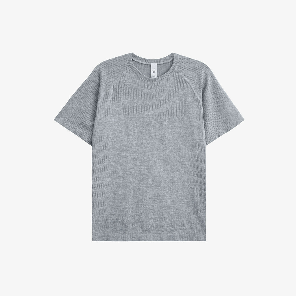NO LOGO Quick Drying Seamless Jacquard Sports Slim Tee