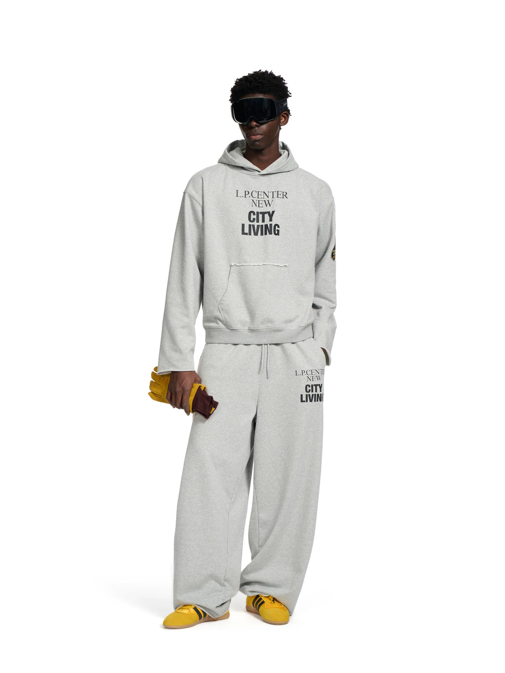Loopsoon Letter Badge Print Design Series Sweater/sweatpants/culottes