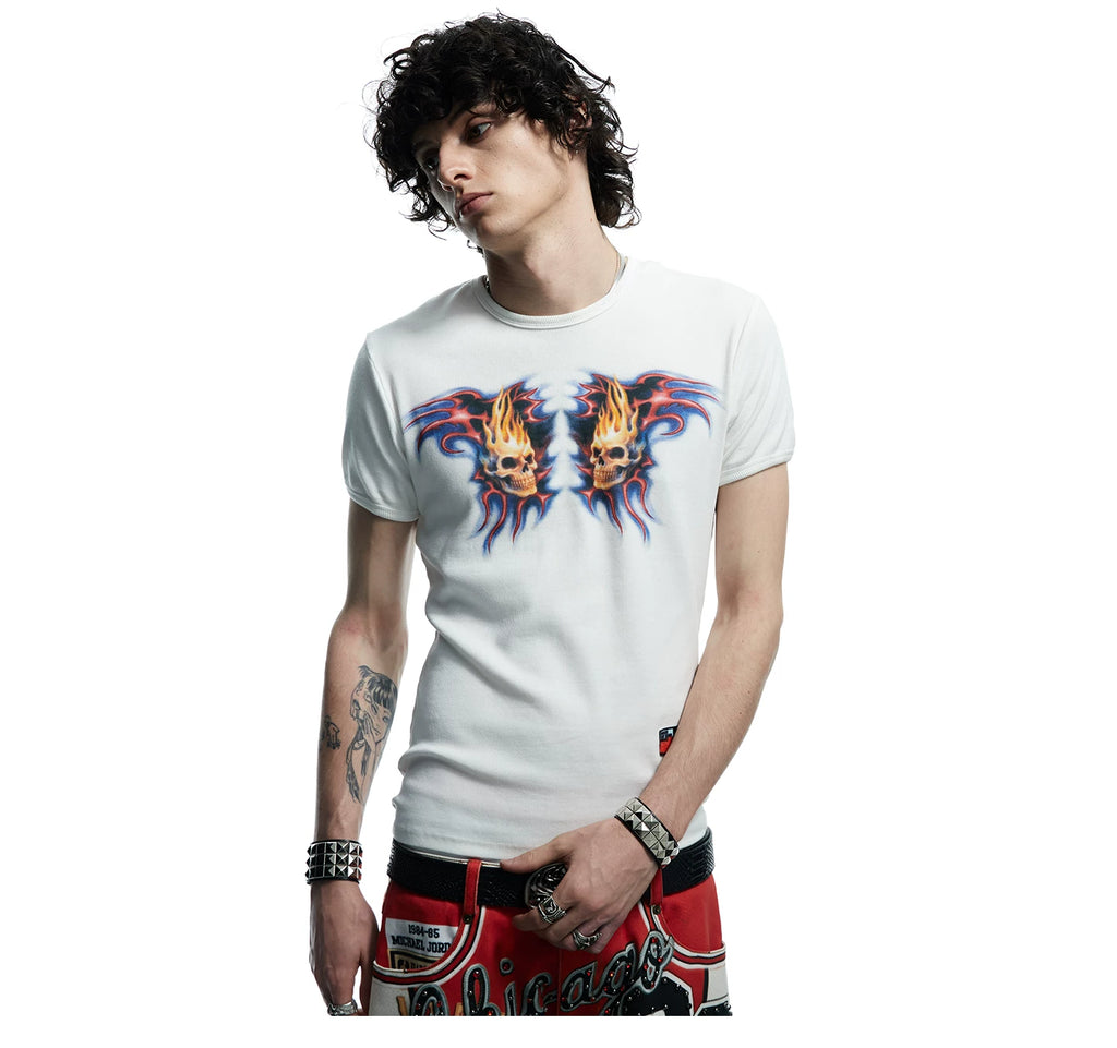 DND4DES Tight Stretch Skull Print Tee