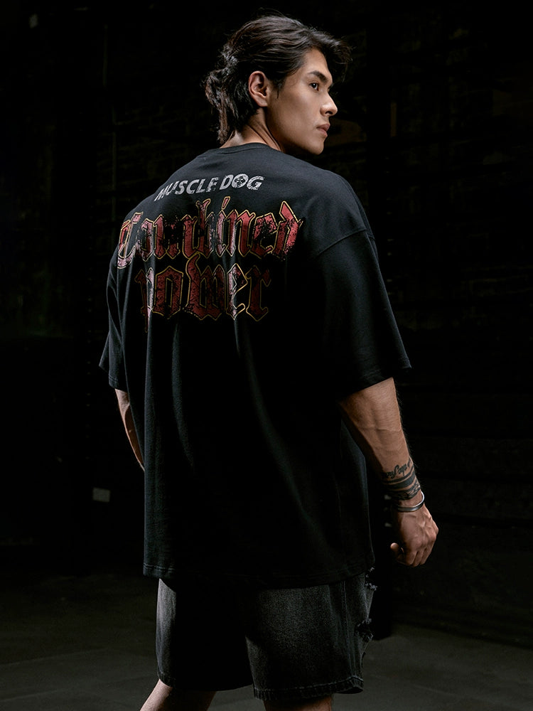 Muscle Dog Cool American Fitness Tee