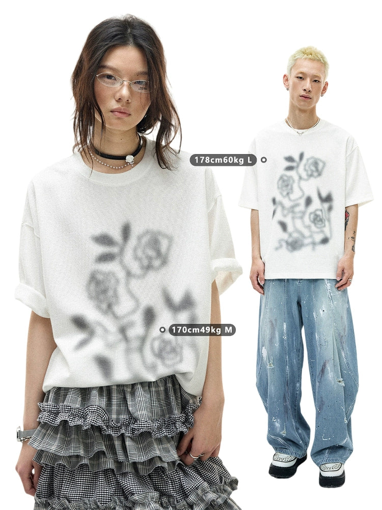 PHYS Rose Print Loose Tee