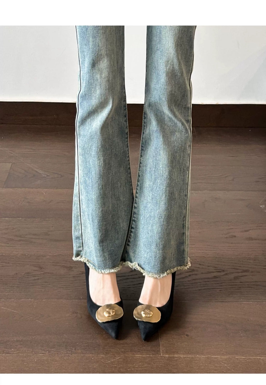 CHRNDXEE Retro Pointed Head Shallow Mouth High Heels