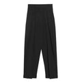 COLN High Waist Pleated Velcro Wide Leg Carrot Pants