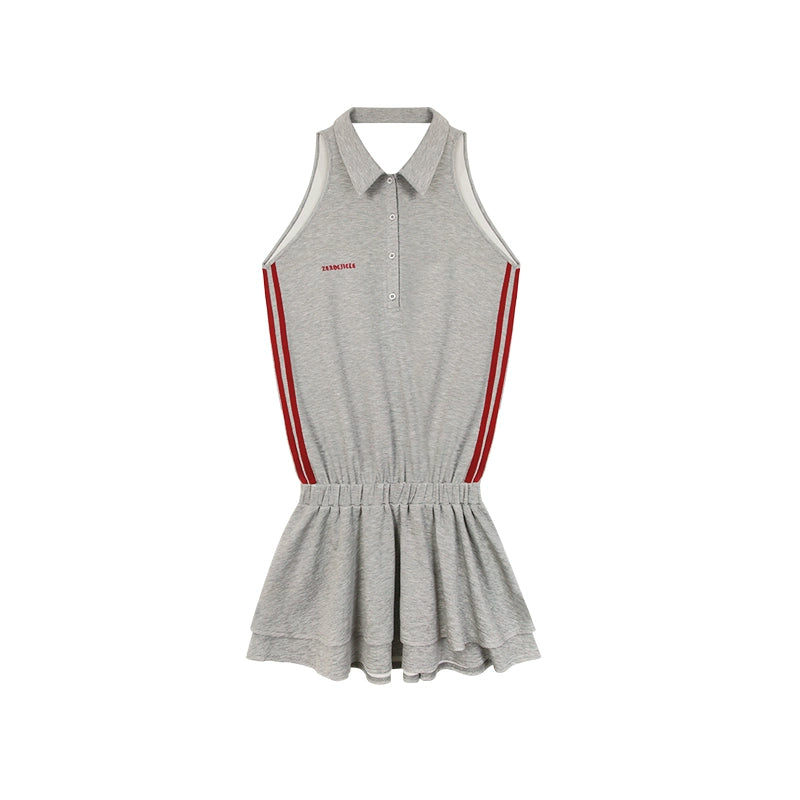 Zero Polo Neck Halter Dress