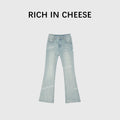 RICH IN CHEESE Vintage Low-rise Stretch Jeans