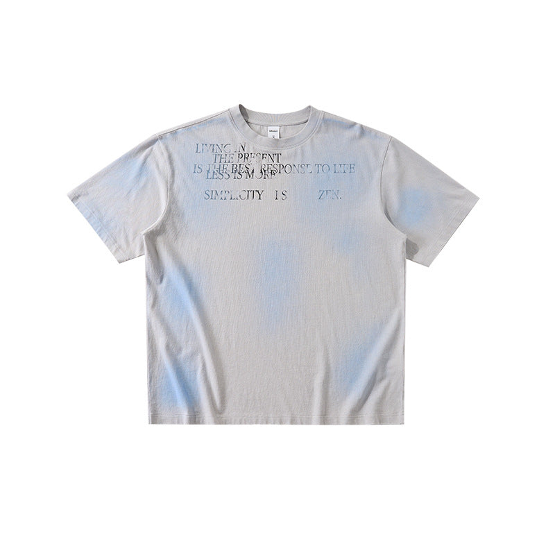 Inflation 305g Oversized Cotton Letter Short Sleeve Tee