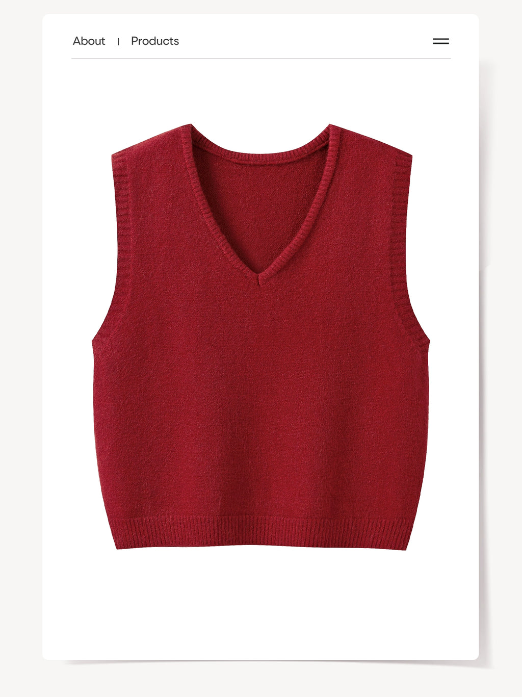 Cantonstory Vintage V-Neck Knitted Vest