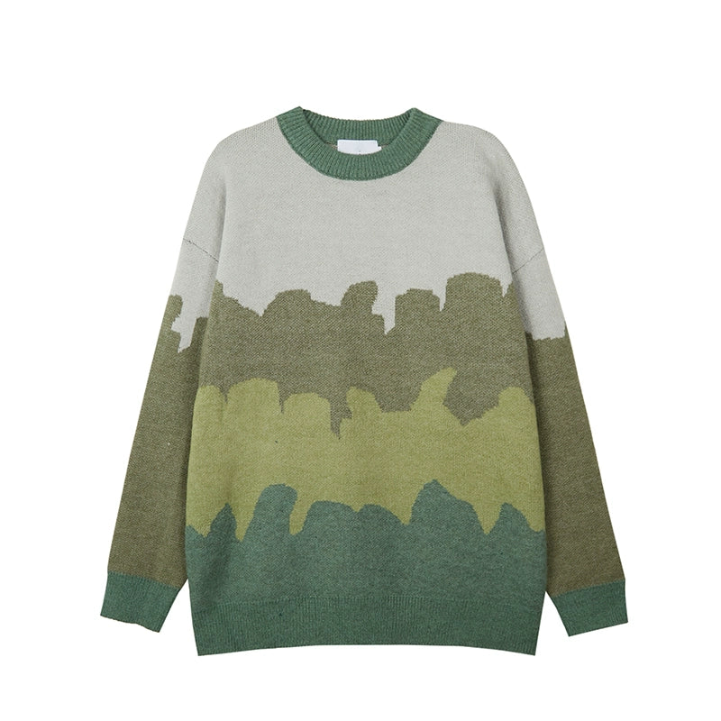 ALOHA Vintage Lazy Wave Striped Sweater