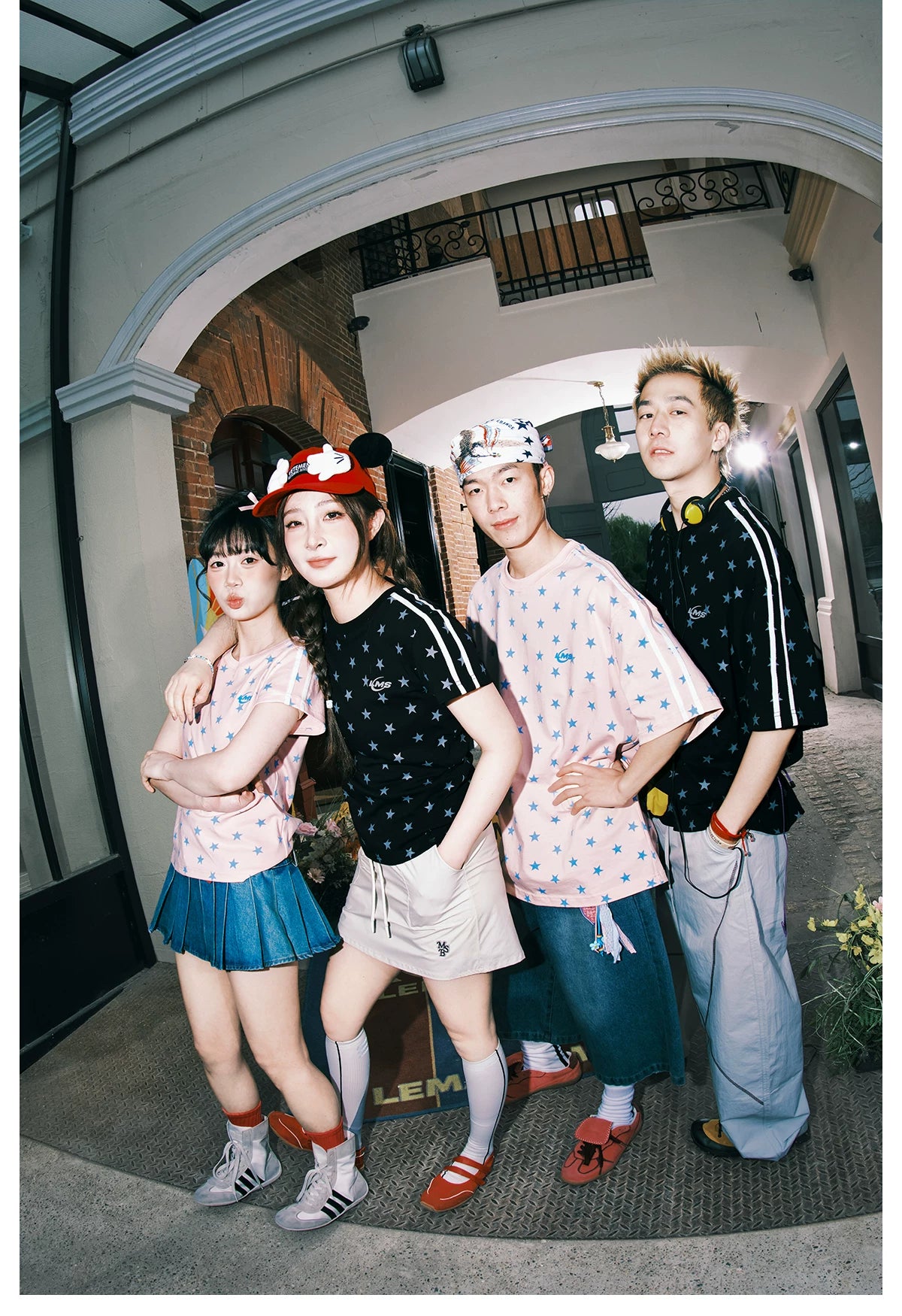 Lemanism Retro Star Striped Tee
