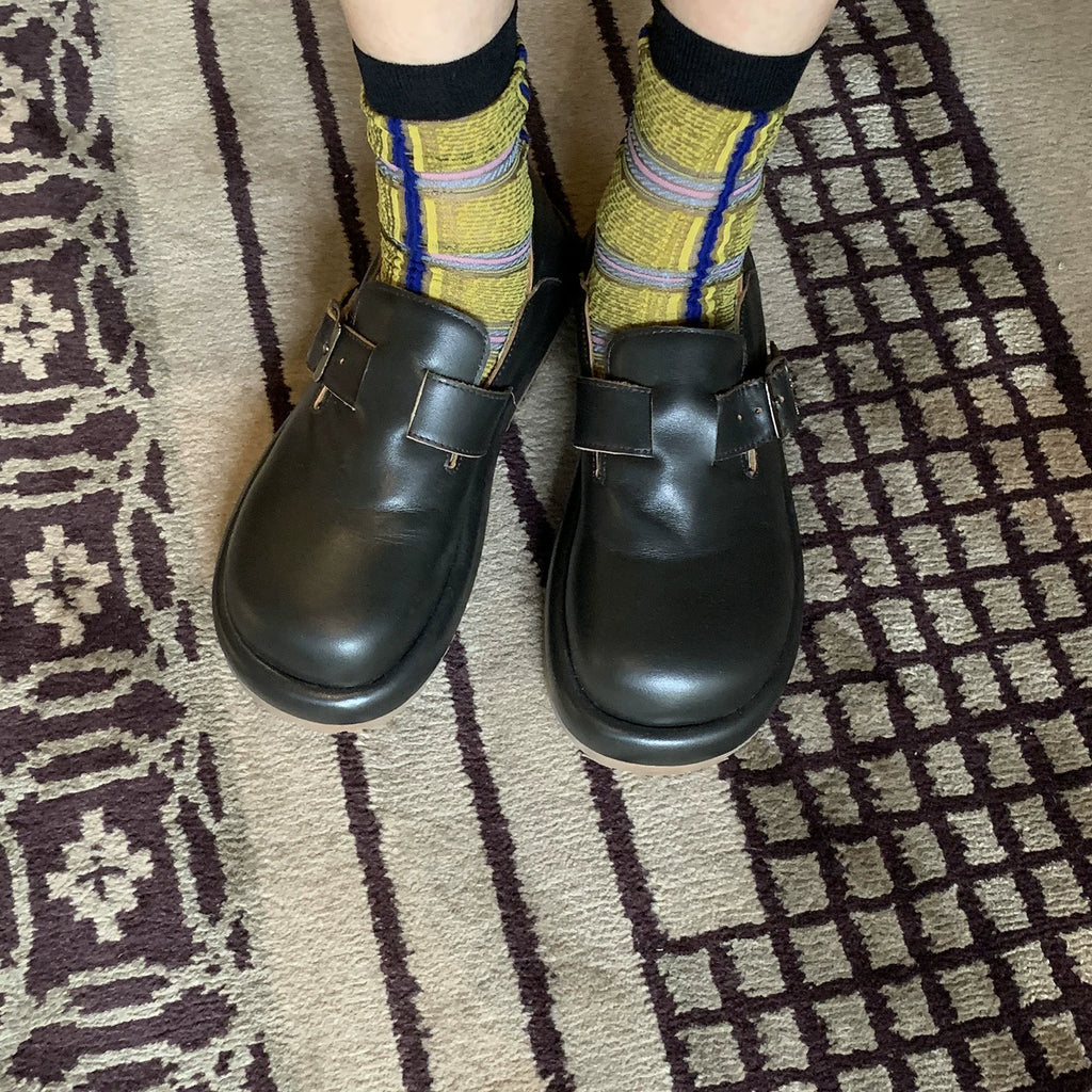 Milooey Thick-soled Velvet One-pedal Fluffy Shoes