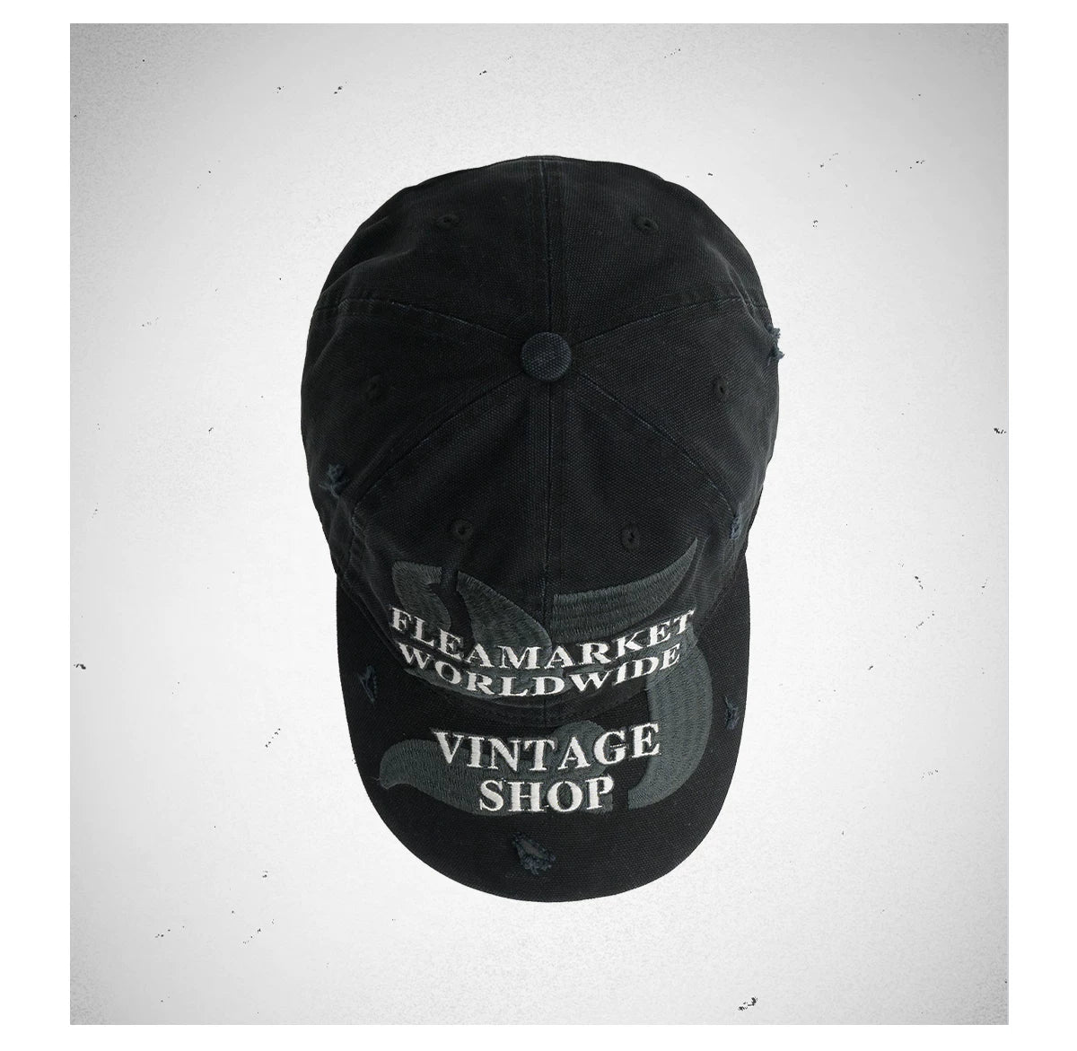 Fleamarket Cotton Embroidered Curved Brim Worldwide Vintage Shop Baseball Cap