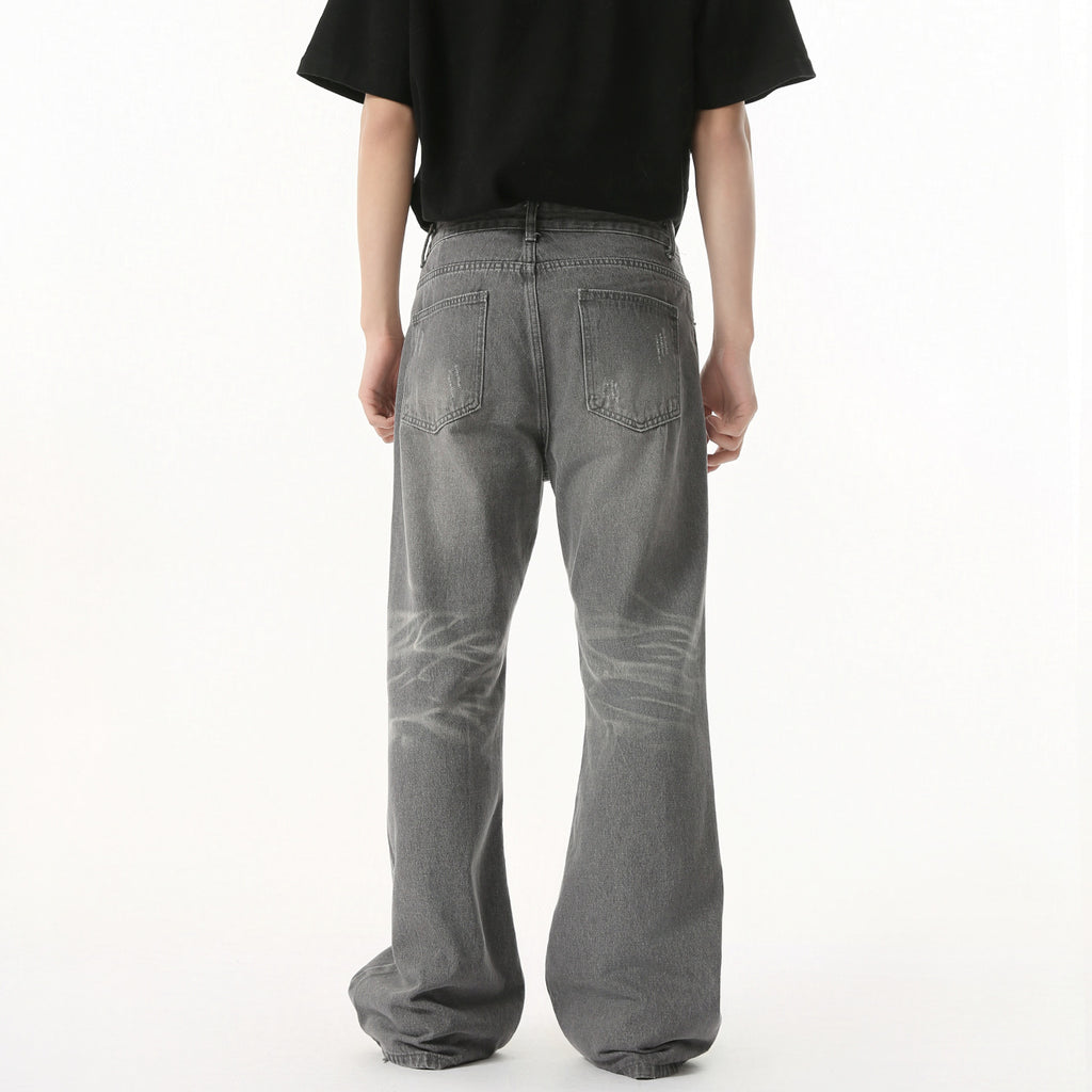 MTLCLOTHES Korean Version Versatile Fashion Micro-pull Denim Trousers