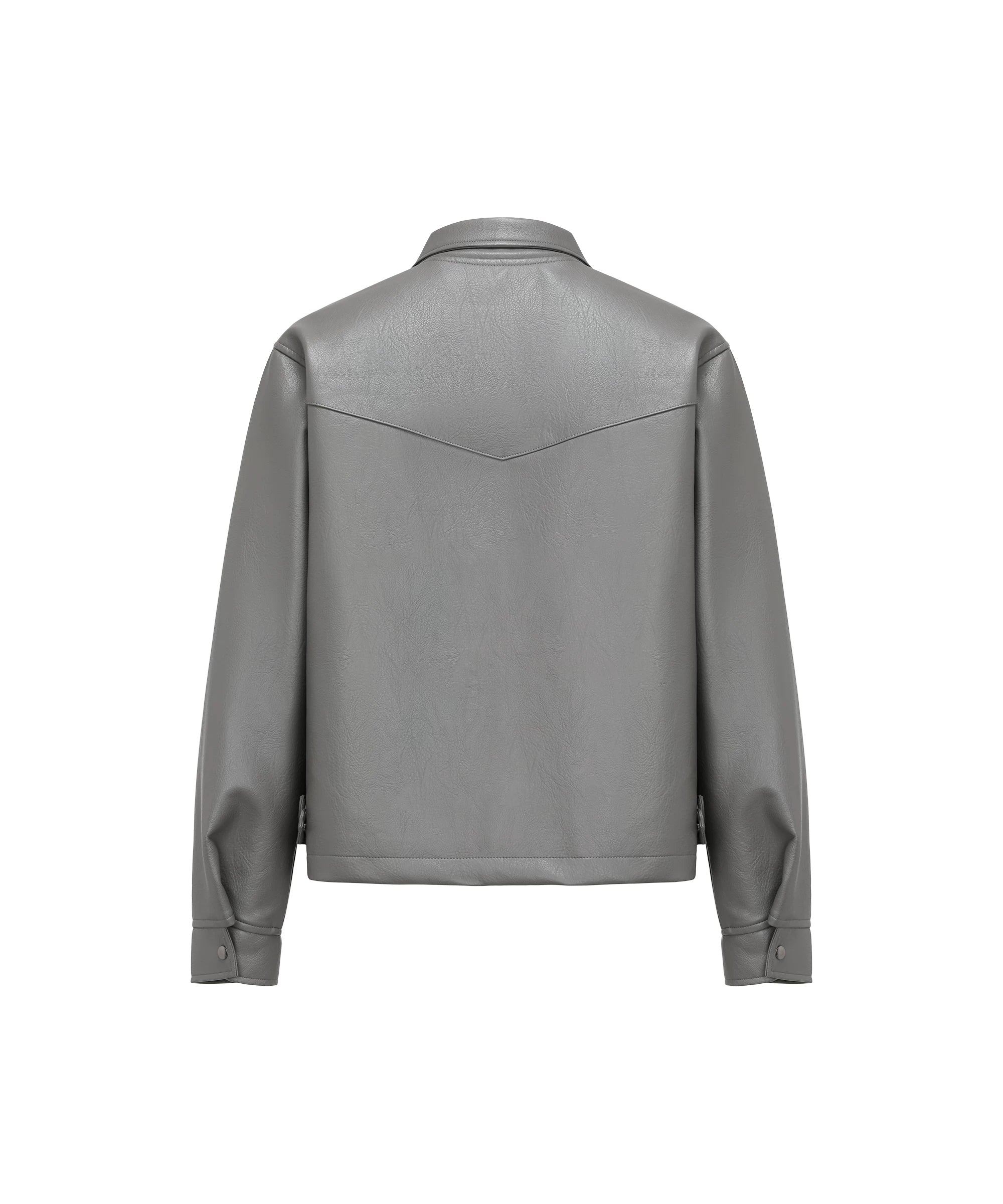 SINONOME faux PU short leather jacket cleanfit
